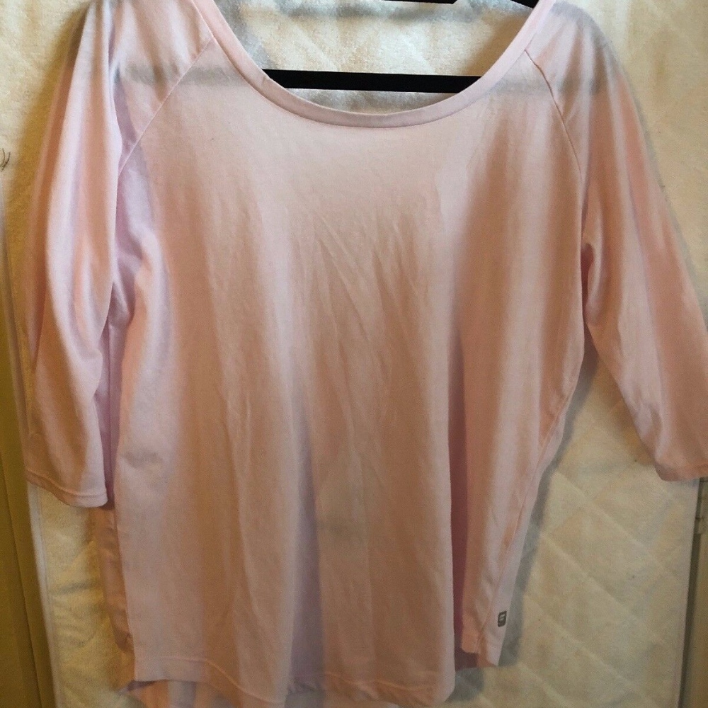 Fabletics Scoop Back Pink Workout Top Sz XSmall